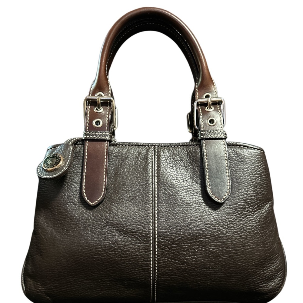 Dooney & Burke Satchel Elegant Brown Leather Handbag with handles EUC!!